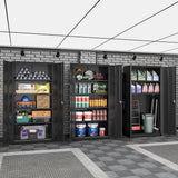 Superday Metal Storage Cabinets, 72" Storage Cabinet with Locking Door, Tall Garage Cabinet with 2 Doors and 4 Adjustable Shelves for Home Office, Classroom, Easy Assemble(Black) Superday