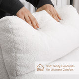 HCHAIRH Rocking Chair Nursery, Sherpa Nursing Rocking Armchair for Mom Nursery Morden Rocker Chair with High Backrest for Living Room,Bedroom,Teddy White HCHAIRH