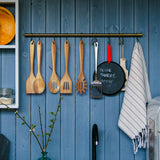 KITEISCAT Acacia Wooden Spoons for Cooking: 5-Piece Kitchen & Cooking Utensils Set - Wooden Spatula, Slotted & Pasta Spoon - Essential Wooden Utensil Set KITEISCAT