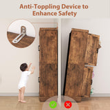 Pantry Cabinet,68'' Kitchen Pantry Storage Cabinet with 4 Doors and Adjustable Shelves, Farmhouse Tall Food Large Wood Pantry Storage Furniture for Kitchen Dining Room,Brown Jocoevol