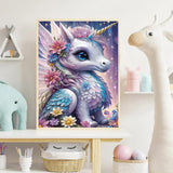 igoodom Diamond Art Kits for Adults, Unicorn Diamond Art Kits, Full Drill Round Unicorn Diamond Painting Kits, DIY Gem Art and Crafts for Home Wall Decor Gift 12x16inch igoodom