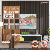 Avana Acoustic Wood Wall Panels – 94.4 x 12.6 Inch Dark Walnut Acoustic Panels 2 PCs – Wall Panels For Interior Wall Decor for Homes, Offices, Studios – Aesthetically Pleasing Wood Panels For Wall Avana