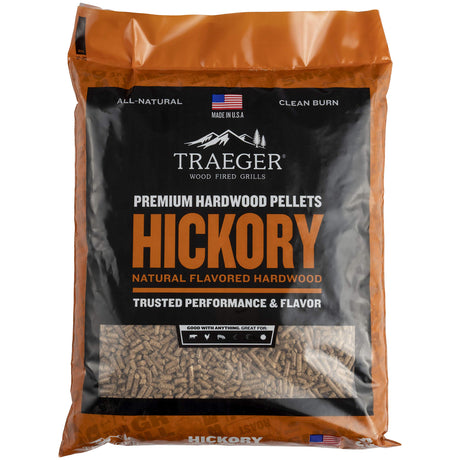 Traeger Grills Hickory 100% All-Natural Wood Pellets for Smokers and Pellet Grills, BBQ, Bake, Roast, and Grill, 20 lb. Bag Traeger