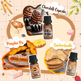 Bakery Fragrance Oils Set, ARVIDSSON Bakery Dessert Essential Oils for Candle Making, Pumpkin Pie, Snickerdoodle, Gingerbread, Creamy Vanilla and More, Cozy Fall Essential Oils for Diffuser ARVIDSSON