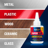 Super Glue for All Purpose Extra Strong 0.88oz - Waterproof, Heat-Resistant, Clear Glue with Precise Nozzle WoldoClean