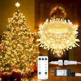 suddus 200 Led Christmas Lights Outdoor Waterproof, 66ft Fairy Lights Plug in Connectable, Warm White Christmas Lights Indoor for Xmas Tree Holiday Party Porch Decor suddus