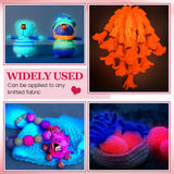 WILLBOND 5 Rolls Glow in The Dark Yarn Luminous Crochet Yarn for Crocheting DIY Knitting Glow Fingering Sewing Supplies for Arts Crafts Sewing Party Supplies, 54.7 yd Per Roll (Elegant Colors) WILLBOND