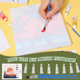 Nezyo 12 Sets Paint by Numbers Kit with Frame for Adult Beginners, DIY Acrylic Paint by Number Canvas for Painting Party, Classroom Activity Birthday Gift, 8 x 8 Inch Nezyo