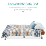 Best Choice Products Faux Leather Upholstered Modern Convertible Futon, Adjustable Folding Sofa Bed, Guest Bed w/Removable Armrests - Tan Best Choice Products