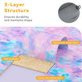 DWVO Dresser with 4 Drawers - Storage Tower Unit, Dresser for Bedroom, Living Room, Closets - Sturdy Steel Frame, Wooden Top & Easy Pull Fabric Bins, Purple DWVO