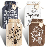 Weysat 4 Pieces Kitchen Wall Decor Mason Jar Set 5 x 8 Inch Wooden Farmhouse Dining Room Art Rustic Inspirational Kitchen Signs Decorations Mason Jar Wall Hanging Plaque Weysat