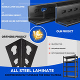 63"H Garage Shelving Heavy Duty Rack, 3000 LBS Large Capacity 5 Tier Adjustable Storage Shelves, Metal Industrial Shelf Units for Garage, Basement and Warehouse, 63"H×23.6"W×13.8"D, Black ErgoNova