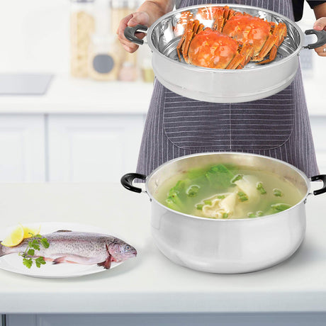 Concord 30 CM Stainless Steel 3 Tier Steamer Pot Steaming Cookware - Triply Bottom Concord