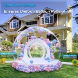 TPU Inflatable Bubble House 10 FT - Upgraded Double Air Duct, Commercial Balloon Bounce House Ball Pit, Bubble Tent Dome Playground Set, with Double Blower for Backyard Birthday Party -Transparent UTOBSPORT