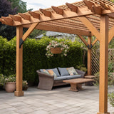 Pergola Brackets，8Pcs 45-Degree Angle Support Bracket， Pergola Bracket and 64-Piece Screws Fit for 2''x4'' Wood Posts, pergola kit Can Be Used for Gazebos Garages Patios Tree Houses Kartols