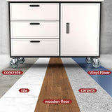 HOLKIE 3 inch Caster Wheels with Side Brakes Swivel Casters for Workbench, Furniture or Other Equipments Load Capacity 500LBS (Set of 4) HOLKIE