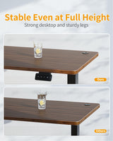 CubiCubi Electric Standing Desk, 55 x 24 Inches Height Adjustable Sit Stand Desk, Ergonomic Home Office Computer Workstation, Black Walnut CubiCubi