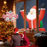 6FT Christmas Inflatable Decorations Hanging Santa Built-in Bright LEDs, Climbing Santa Claus with Gift Bag Christmas Roof Blow Up Yard Inflatables Decoration for Window Wall Outdoor Xmas New Year zukakii