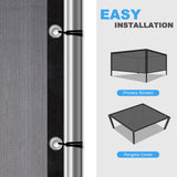 VICLLAX Shade Fabric Sun Shade Cloth Privacy Screen with Grommets for Patio Garden Pergola Cover Canopy 10x10 FT, Grey VICLLAX