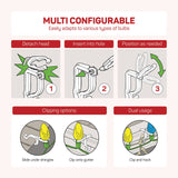 All-Purpose Holiday Light Clips [Set of 400] Christmas Light Clips, Outdoor Light Clips - Mount to Shingles & gutters - Works with Mini, C6, C7, C9, Rope, Icicle Lights - No Tools Required - USA Made SEWANTA