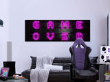 artgeist Acoustic Canvas Wall Art Print for Gamers Game Console 53x18 in - 1pcs Picture with Acoustic Foam Sound Print Artwork Room Acoustics Soundproofing Game Over Gaming Play i-A-0204-b-a artgeist