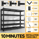 cynnda 5-Tier 60" W X 20" D X 72" H Storage Shelves 2500LBS Metal Garage Shelving Adjustable Storage Shelf Metal Racks with Shelves Heavy Duty Shelving Units and Storage Utility Shelf cynnda
