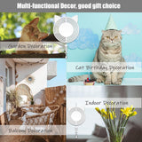 WindMage 4Pack 8 inch Sublimation Wind Spinner Blanks 3D Aluminum Metal Wind Sculpture Kinetic Spinners for Yard and Garden Indoor Art Ornaments Hanging Decoration (Cat) WindMage