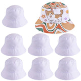 Framendino, 6 Pack Sublimation DIY Bucket Hats Blank Beach Fishing Caps White for Men Women Framendino