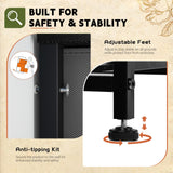 DWVO Dresser with 5 Drawers - Fabric Storage Tower, Organizer Unit for Bedroom, Living Room, Closets - Sturdy Steel Frame, Wooden Top DWVO