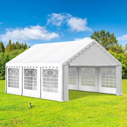 HERA'S PALACE 16'x 20' Outdoor Tents for Parties, Large Canopy Tent with 8 Removable Sidewalls, Heavy Duty Party Tent for Graduation, Wedding and Birthday