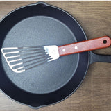 La Cuisine Fish Slotted Spatula Turner with Beveled Edged Stainless Steel, For Flipping Fish Egg Pancake Patties Fries. Blade 6.5", Size 11" La Cuisine for life