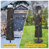 uHousDeco Patio Umbrella Cover - Outdoor Umbrella Cover for 7.5ft 8ft 9ft 10ft 11ft Waterproof 420D Oxford Folding Rod (Black) uHousDeco
