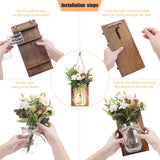 Lightess Wall Decor Mason Jar Sconces with Remote Control, Rustic Home Decor Wall LED Fairy Lights with White Rose, Farmhouse Wall Decorations Lights Set of Two for Dining Room Living Room Lightess