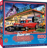 Masterpieces 550 Piece Jigsaw Puzzle for Adults and Family - Starlite Drive-in - 18"x24" Masterpieces