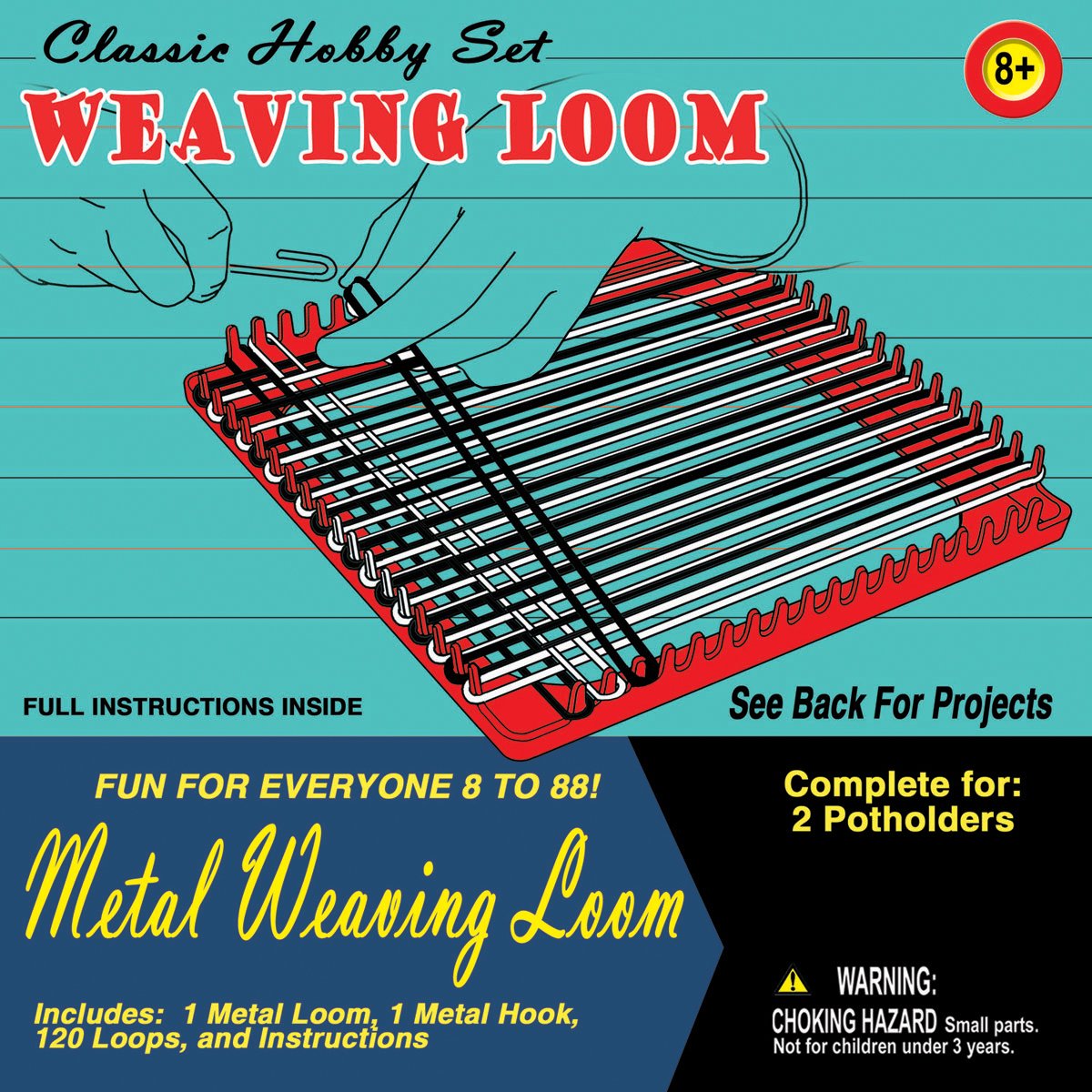 Pepperell Weaving Loom Retro Craft Kit, Red, 1 Count (Pack of 1) Pepperell Crafts