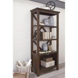 Signature Design by Ashley Baldridge Rustic 78" Bookcase with 4 Shelves, Distressed Brown Signature Design by Ashley