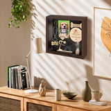 Pet Memorial Shadow Box for Dog Cat with Pet Paw Print Impression Kit, Dog Wood Picture Frame Memorial Gifts for Loss of Dog Pets Sympathy Gift PIPIONE
