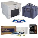 DNP DS-RX1HS Compact Event Photo Booth Portrait Dye-Sublimation Printer Bundle Print Media 4x6-inch, 2 Rolls + Slinger Padded Printer Carrying Case + 64GB SD Card + 3 Year Extended Warranty DNP