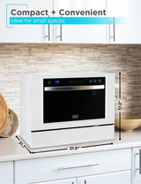 BLACK+DECKER BCD6W 6 Place Setting ENERGY STAR Portable Compact Countertop Dishwasher BLACK+DECKER