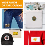 30 Pieces Sublimation Patches Fabric Iron-on Blank Patches 3 Shapes Repair Patches Sublimation Blank Hat Patch for DIY Crafts, Caps Clothes Shoes Bags Backpacks Uniforms (White Frame) Waydress