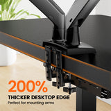 ErGear Whole Piece Standing Desk, 48x30 Inch Thick Adjustable Desk with 4 Height Memory, Electric Sit Stand Desk with Cable Management Tray, Ergonomic Desk for Home Office, Black, EGESD74B ErGear