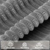 Homall Oversized Chaise Lounge Chair, Cloud Couch with Fluffy Upholstered, Deep Seat Sleeper Sofa Bed with Two Cup Holders, Comfy Boneless Couch No Assembly Required for Living Room, Apartment (Grey) Homall