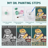 MOGTAA Inspirational Paint by Numbers, Cat Oil Painting Kits for Adults Kids, DIY Inspirational Paint by Numbers on Canvas Drawing Paintwork with Paintbrushes Acrylic Pigment for Home Decor (40x50cm) MOGTAA
