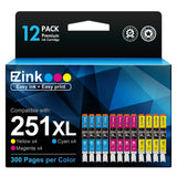 E-Z Ink Compatible Ink Cartridge Replacement for Canon CLI-251XL CLI 251 to use with PIXMA MX922 IP7220 MG5520 MG5420 IX6820 IP8720 MG7520 MG6320 Printer (4 Cyan, 4 Magenta, 4 Yellow, 12 Pack) E-Z Ink