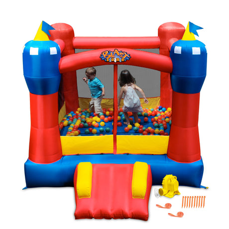 Blast Zone Magic Castle - Inflatable Bounce House with Blower - Premium Quality - Indoor/Outdoor - Portable - Sets Up in Seconds Blast Zone