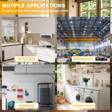 Jwevvie 2 Pack 2 x 6 ft Garage Shelving Wall Mounted, Heavy Duty Garage Wall Shelves, 440 lbs Load Capacity Storage Rack Floating Shelves Jwevvie