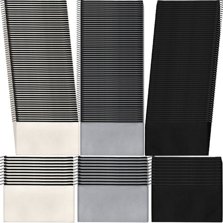 99 Pack Blank Canvas Bag Bulk DIY Craft Canvas Zipper Pouch Sublimation Blanks Canvas Makeup Bag Canvas Pouch Pencil Bag Cosmetic Travel Toiletry Storage Zipper Bag 8.3 x 5 Inch(Gray, Black, White) Colarr