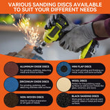 Aolabela 118Pcs Die Grinder Sanding Disc Set - 2 Inch Quick Change with 1/4 inch Holder Discs Surface Conditioning & Grinding Accessories Kit for Die Grinder Attachments Rust & Paint Removal Aolabela