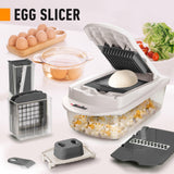 Mueller Pro-Series 10-in-1, 8 Blade Vegetable Chopper, Onion Mincer, Cutter, Dicer, Egg Slicer with Container, French Fry Cutter Potatoe Slicer, Home Essentials & Kitchen Gadgets, Salad Chopper Mueller
