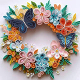 MXJSUA 5D Butterfly Flowers Special Shape Diamond Art Painting Kits for Adults, Flowers Wreath Crystal Rhinestones Diamond Gem Art Painting for Home Wall Decoration 12×12inch MXJSUA